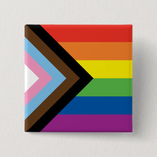Bóton Quadrado 5.08cm Botão Orgulho de Progresso