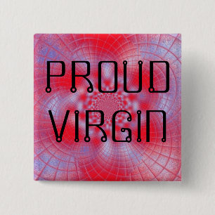 Bóton Quadrado 5.08cm Botão orgulhoso do Virgin
