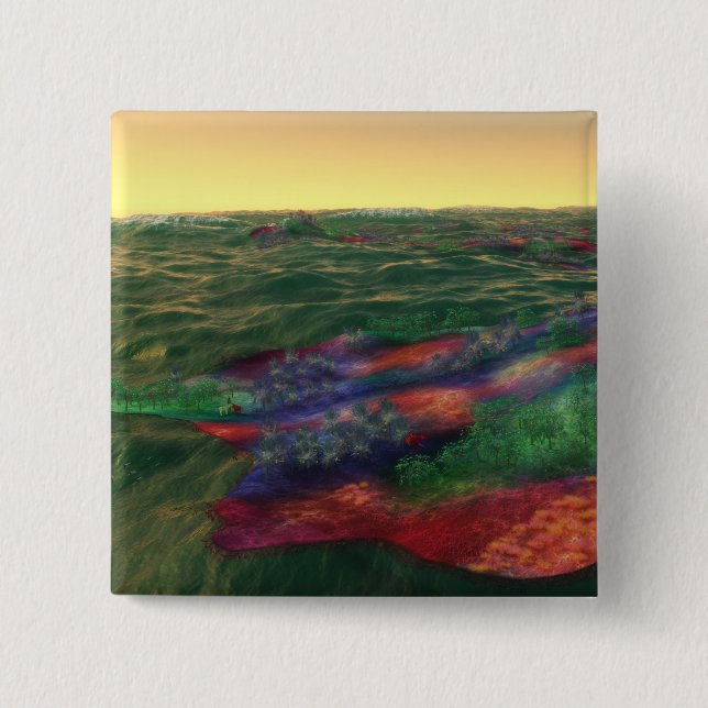 Bóton Quadrado 5.08cm Botão Perelandra (Frente)