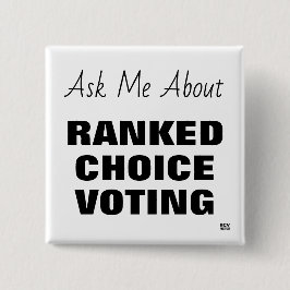 Bóton Quadrado 5.08cm Botão Perguntar-me sobre RCV