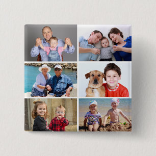 Bóton Quadrado 5.08cm Botão Personalizado Adicionar Sua Própria Foto P