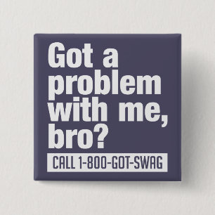 Bóton Quadrado 5.08cm botão personalizado SWAG