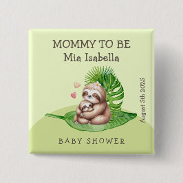 Bóton Quadrado 5.08cm Botão Personalizável do Chá de fraldas de Lama da 