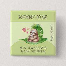 Bóton Quadrado 5.08cm Botão Personalizável do Chá de fraldas de Lama da 