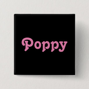 Bóton Quadrado 5.08cm Botão Poppy