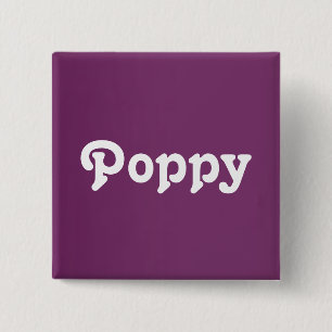 Bóton Quadrado 5.08cm Botão Poppy