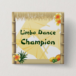 Bóton Quadrado 5.08cm Botão Prêmio do campeão de dança do partido Lu