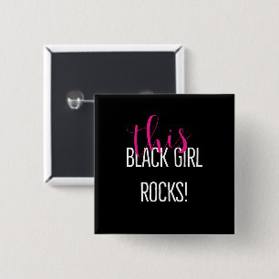 BÓTON QUADRADO 5.08CM BOTÃO PRETO DA ROCHA DAS MENINAS