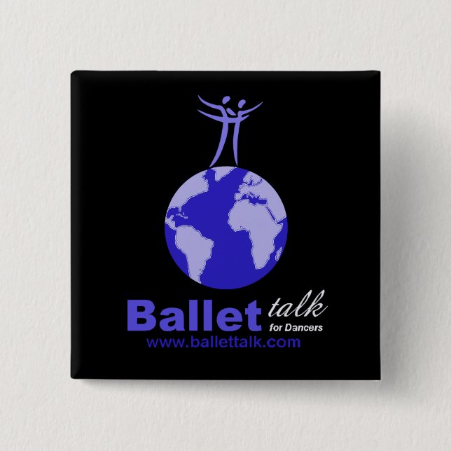 Bóton Quadrado 5.08cm Botão preto quadrado (Frente)