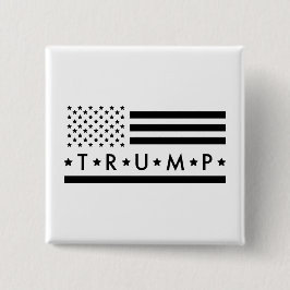 Bóton Quadrado 5.08cm Botão Pro-Democracy Trump 2024