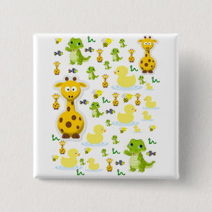 Bóton Quadrado 5.08cm Botão Quadrado