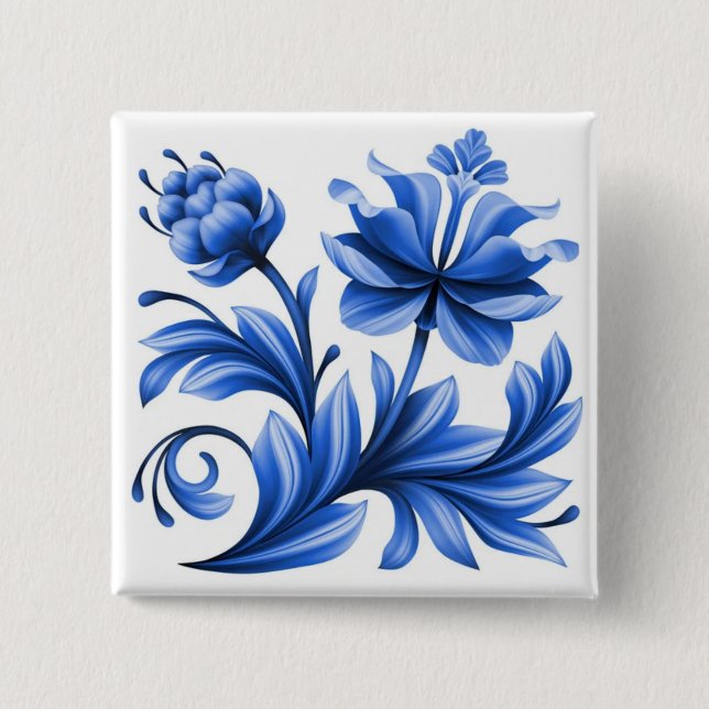 Bóton Quadrado 5.08cm Botão Quadrado (Frente)