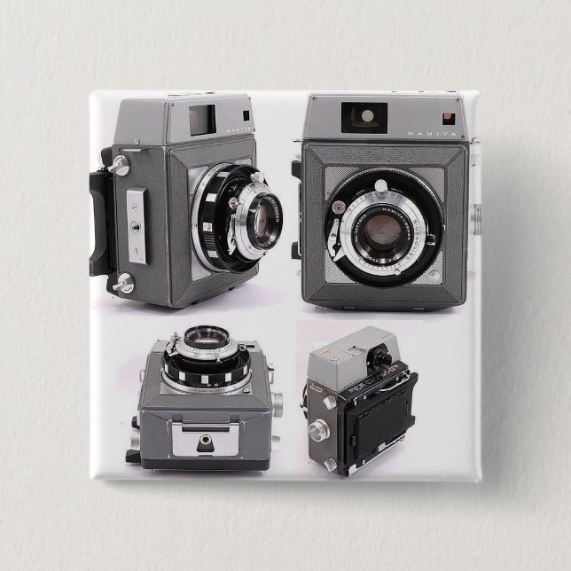 Bóton Quadrado 5.08cm Botão quadrado (Frente)