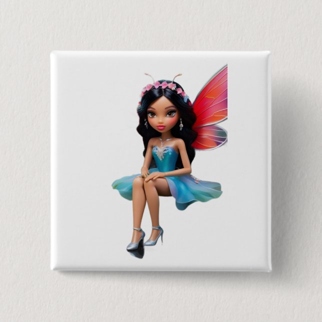 Bóton Quadrado 5.08cm Botão Quadrado (Frente)