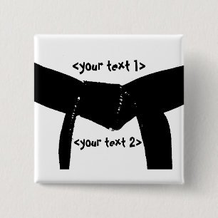 Bóton Quadrado 5.08cm Botão Quadrado Básico do Cinturão Preto de Artes M