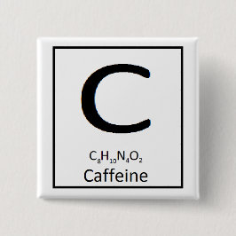 Bóton Quadrado 5.08cm Botão quadrado da cafeína, 2 dentro