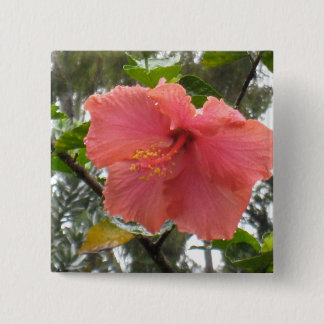 Bóton Quadrado 5.08cm Botão Quadrado da Flor Havaiana