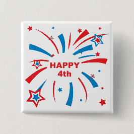 Bóton Quadrado 5.08cm Botão quadrado de 2 polegadas