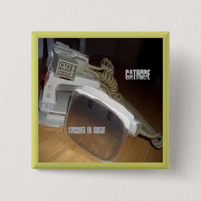 Bóton Quadrado 5.08cm Botão quadrado de Defib (Frente)