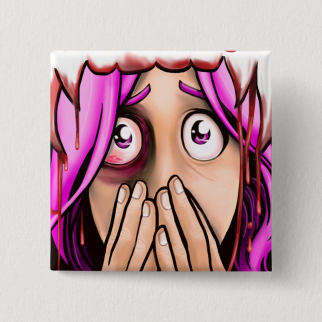 Bóton Quadrado 5.08cm Botão quadrado de DFD - alvorecer (Frente)