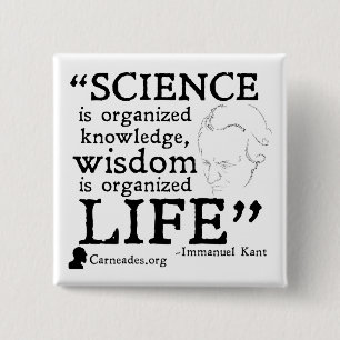 Bóton Quadrado 5.08cm Botão quadrado de Immanuel Kant