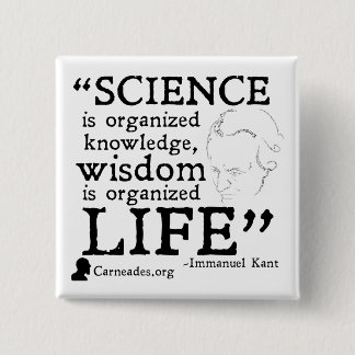 Bóton Quadrado 5.08cm Botão quadrado de Immanuel Kant