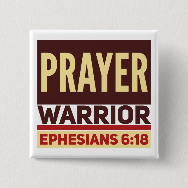 Bóton Quadrado 5.08cm Botão Quadrado de Oração (Frente)