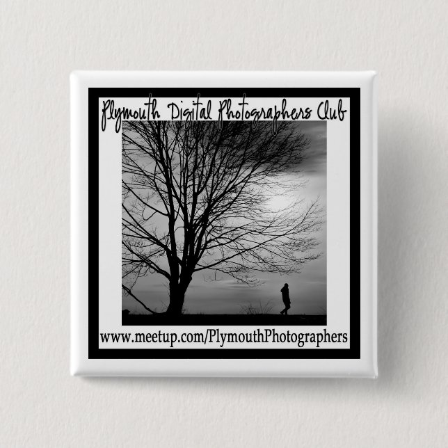 Bóton Quadrado 5.08cm Botão quadrado de PDP (Frente)