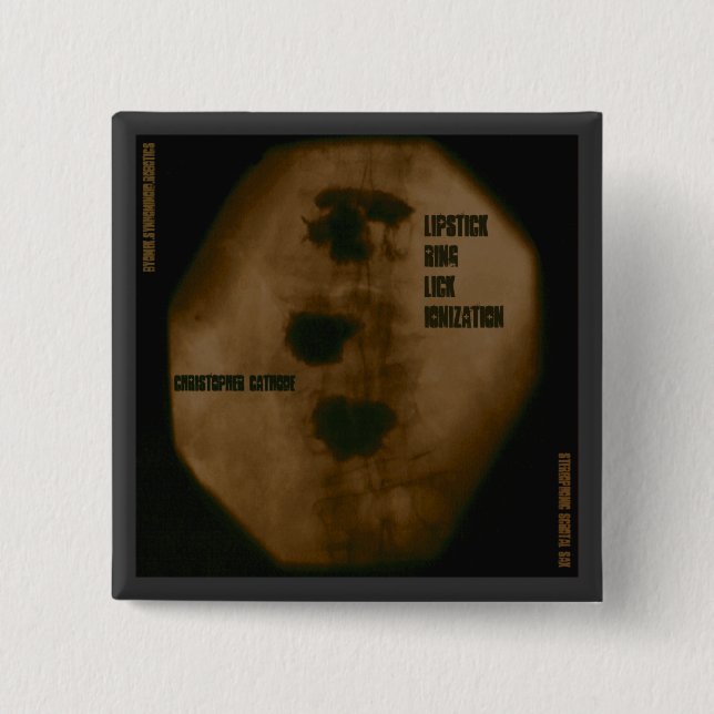 Bóton Quadrado 5.08cm Botão quadrado do batom (Frente)