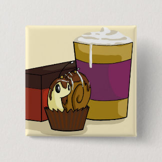 Bóton Quadrado 5.08cm Botão quadrado do caracol da trufa