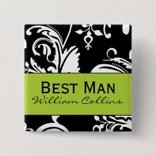 Bóton Quadrado 5.08cm Botão quadrado do homem de B&G melhor
