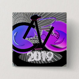 Bóton Quadrado 5.08cm Botão Quadrado do Logotipo do CycleNuts 2019