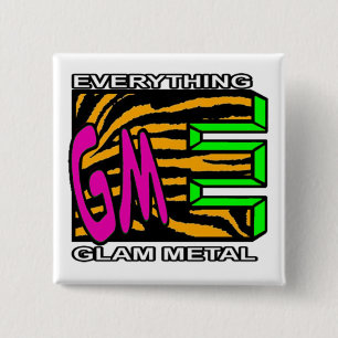 Bóton Quadrado 5.08cm Botão quadrado do logotipo GMT Orange Tiger Stripe