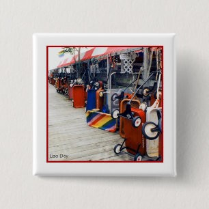 Bóton Quadrado 5.08cm Botão Quadrado do Orgulho de Cereja