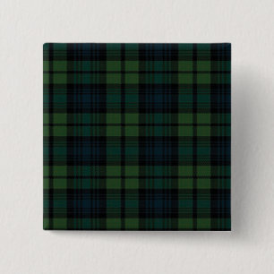 Bóton Quadrado 5.08cm Botão Quadrado do Tecido Tartan
