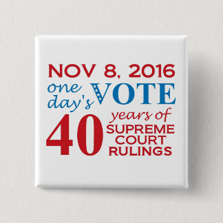 Bóton Quadrado 5.08cm Botão quadrado do VOTO 2016