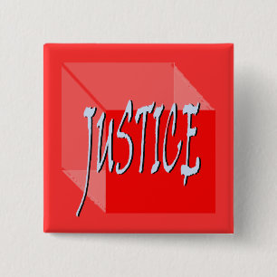 Bóton Quadrado 5.08cm Botão Quadrado Geo Justice
