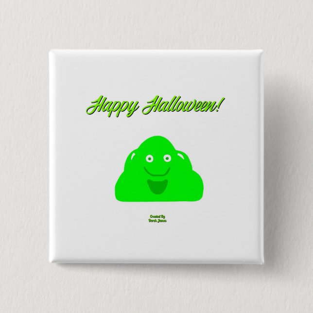 Bóton Quadrado 5.08cm Botão Quadrado Halloween De 2 Polegadas (Frente)