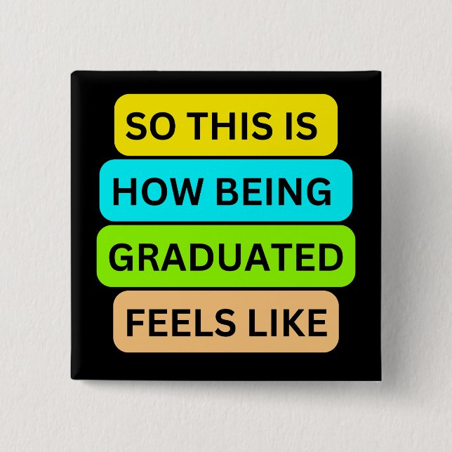 Bóton Quadrado 5.08cm Botão quadrado preto SO_NOT_IS_HOW_BEING_FORMANDO (Frente)