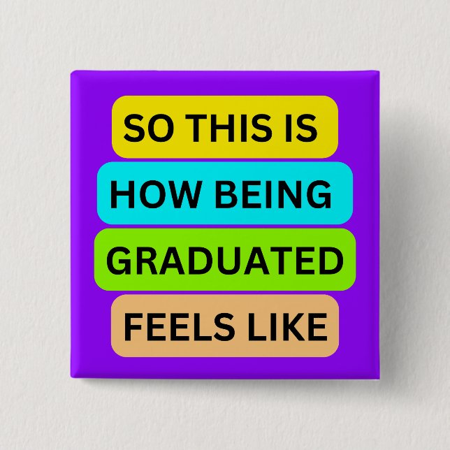 Bóton Quadrado 5.08cm Botão quadrado roxo claro SO_NOT_IS_HOW_BEING_G (Frente)