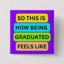 Bóton Quadrado 5.08cm Botão quadrado roxo claro SO_NOT_IS_HOW_BEING_G