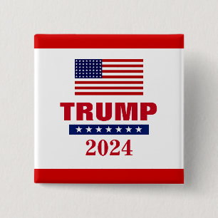 BÓTON QUADRADO 5.08CM BOTÃO QUADRADO TRUMP 2024