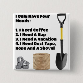 Bóton Quadrado 5.08cm Botão Quatro Moods