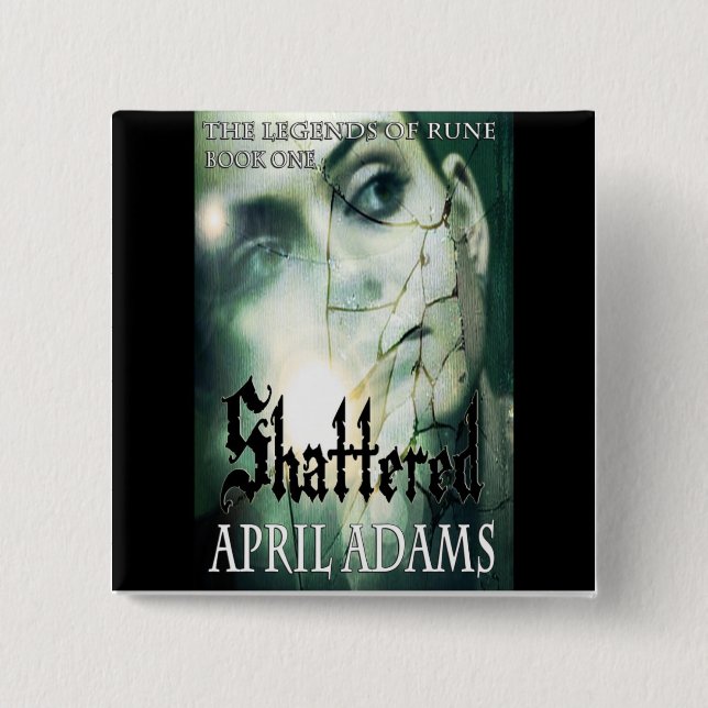 Bóton Quadrado 5.08cm Botão quebrado (Frente)