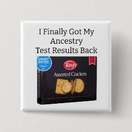 Bóton Quadrado 5.08cm Botão Resultados do Teste Ancestral
