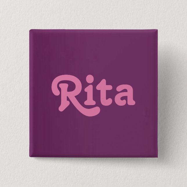 Bóton Quadrado 5.08cm Botão Rita (Frente)