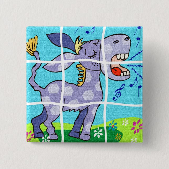 BÓTON QUADRADO 5.08CM BOTÃO ROXO DO ASNO (Frente)