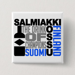 Bóton Quadrado 5.08cm Botão Salmiakki Kossu