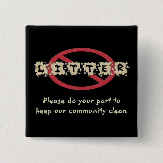 Bóton Quadrado 5.08cm Botão Sem Litter (Frente)