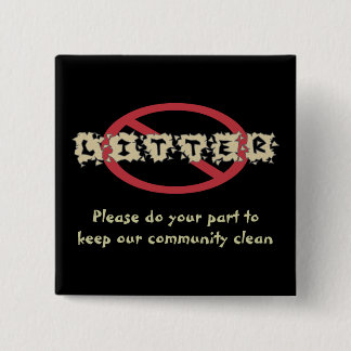 Bóton Quadrado 5.08cm Botão Sem Litter